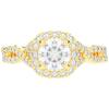 1.30CT.TW ROUND LAB DIAMOND HALO ENGAGEMENT RING - Nazarelle