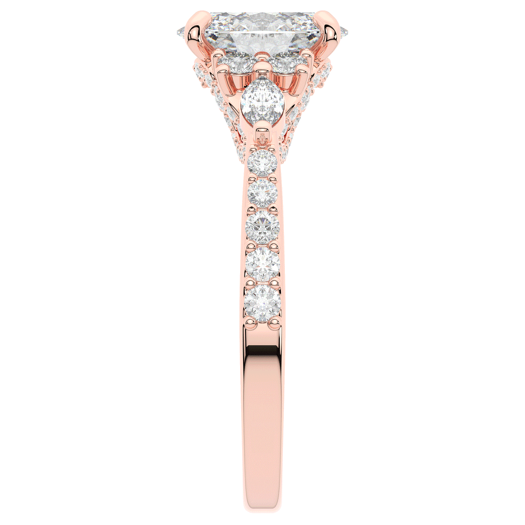 1.35CT.TW OVAL LAB DIAMOND ENGAGEMENT RING - Nazarelle