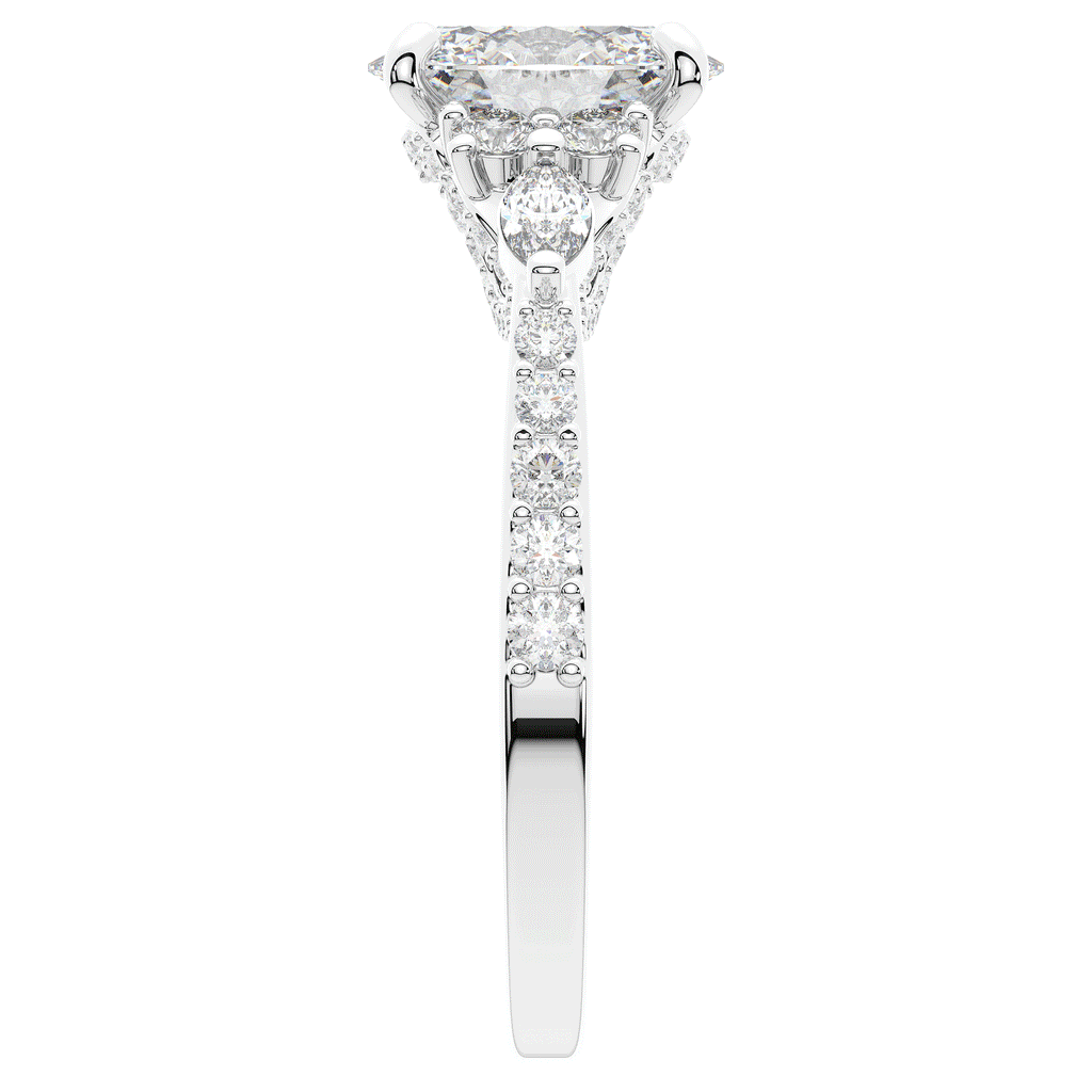 1.35CT.TW OVAL LAB DIAMOND ENGAGEMENT RING - Nazarelle