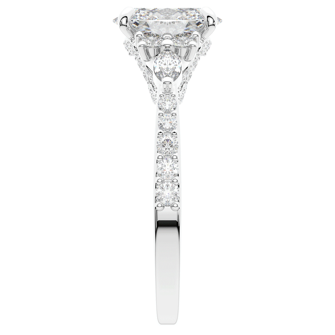1.35CT.TW OVAL LAB DIAMOND ENGAGEMENT RING - Nazarelle