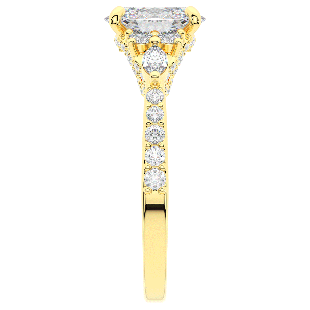 1.35CT.TW OVAL LAB DIAMOND ENGAGEMENT RING - Nazarelle