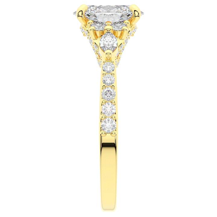 1.35CT.TW OVAL LAB DIAMOND ENGAGEMENT RING - Nazarelle
