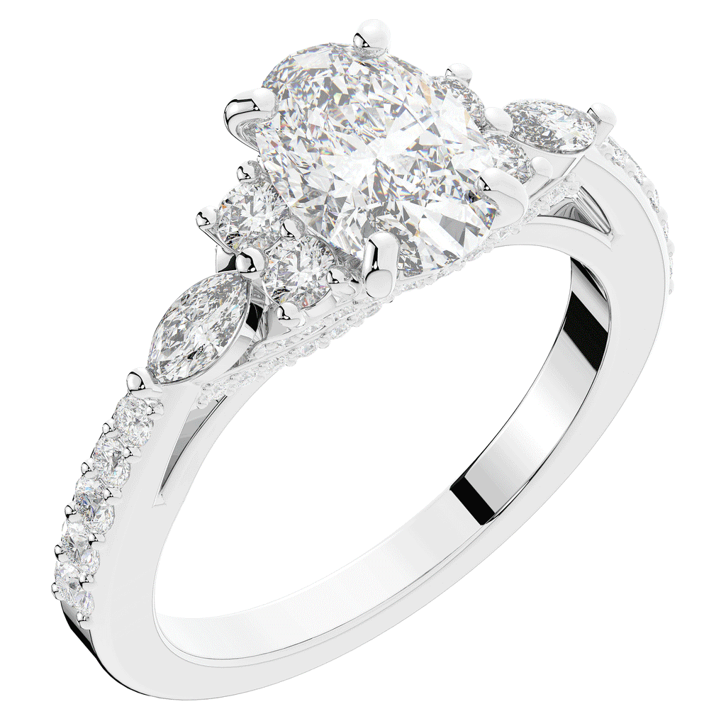 1.35CT.TW OVAL LAB DIAMOND ENGAGEMENT RING - Nazarelle