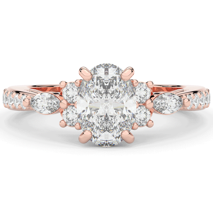 1.35CT.TW OVAL LAB DIAMOND ENGAGEMENT RING - Nazarelle