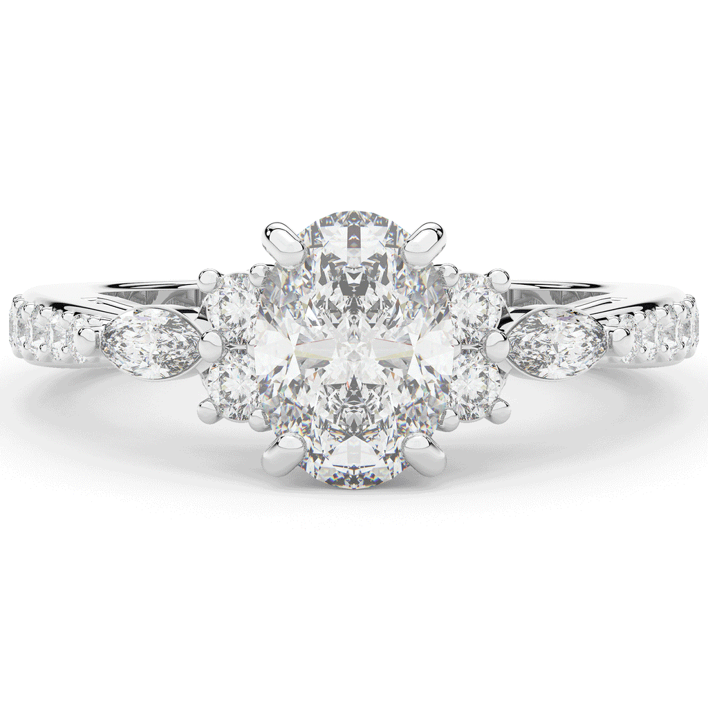 1.35CT.TW OVAL LAB DIAMOND ENGAGEMENT RING - Nazarelle