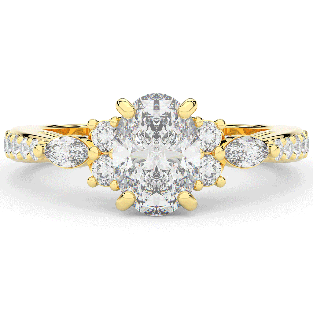 1.35CT.TW OVAL LAB DIAMOND ENGAGEMENT RING - Nazarelle