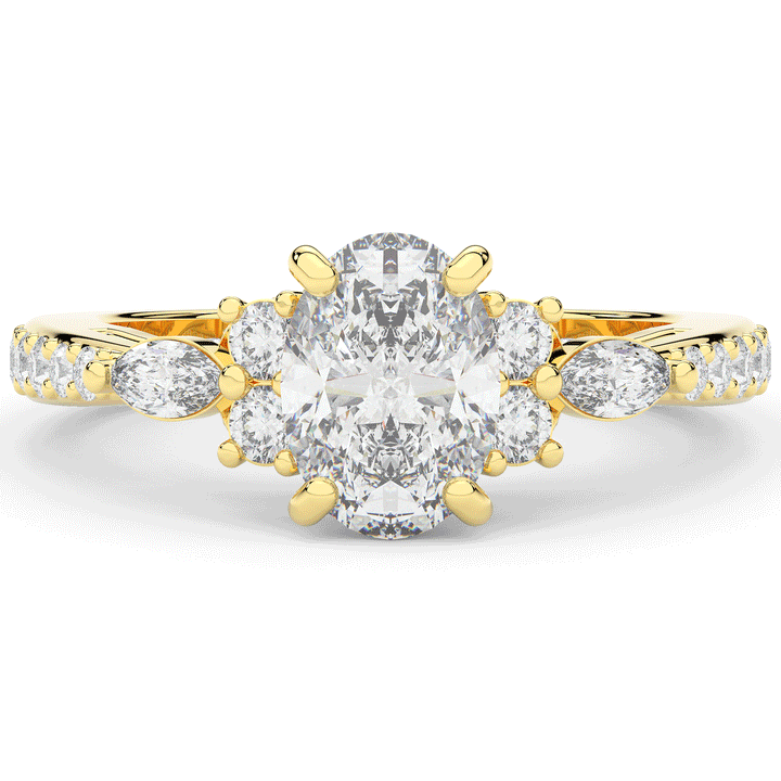1.35CT.TW OVAL LAB DIAMOND ENGAGEMENT RING - Nazarelle