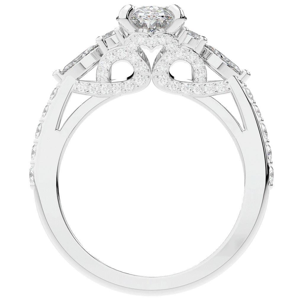 1.35CT.TW OVAL LAB DIAMOND ENGAGEMENT RING - Nazarelle