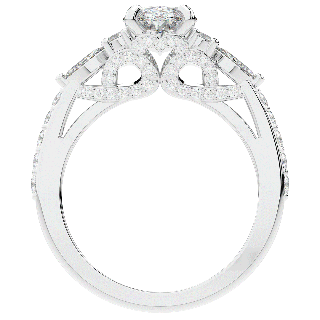 1.35CT.TW OVAL LAB DIAMOND ENGAGEMENT RING - Nazarelle