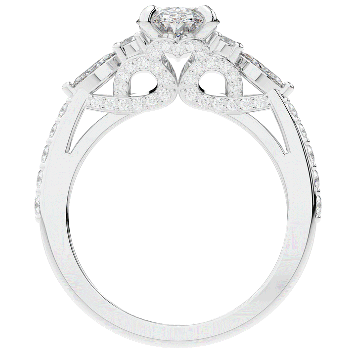1.35CT.TW OVAL LAB DIAMOND ENGAGEMENT RING - Nazarelle