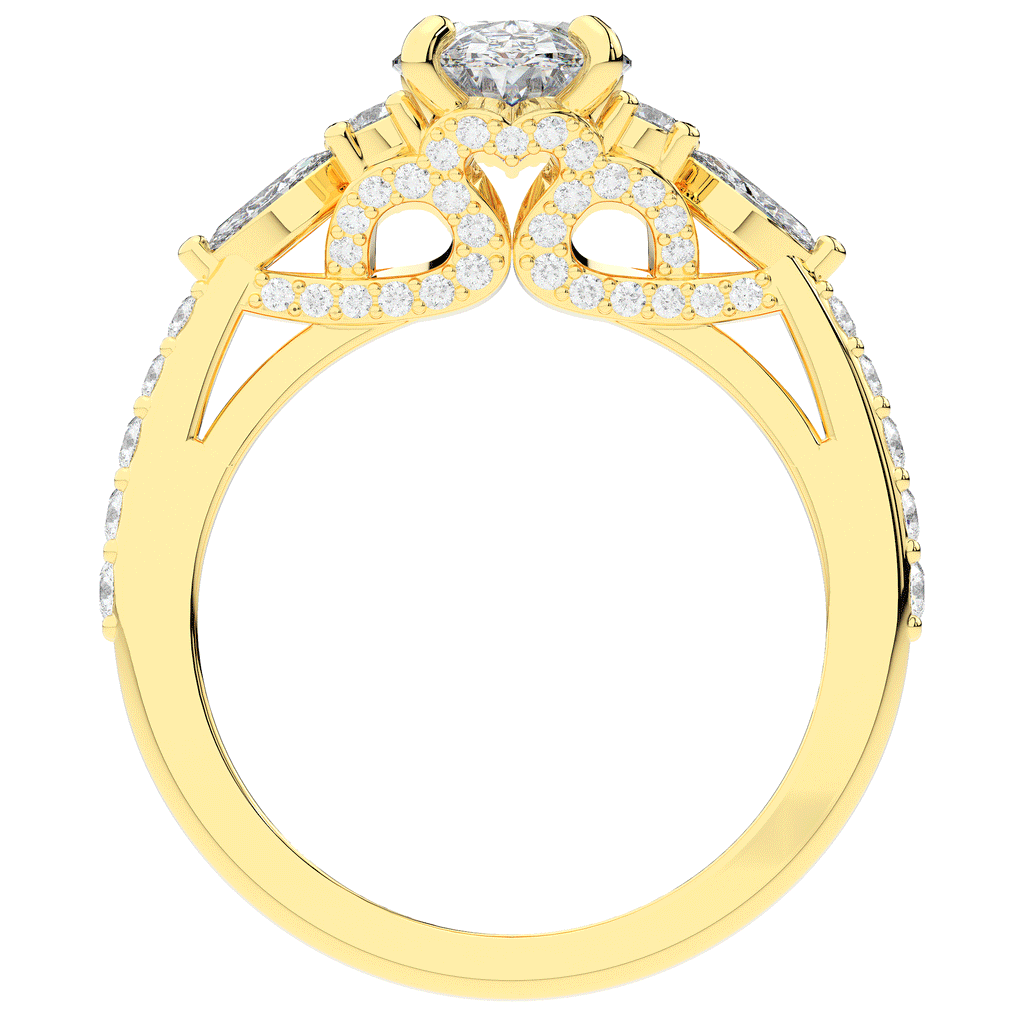 1.35CT.TW OVAL LAB DIAMOND ENGAGEMENT RING - Nazarelle