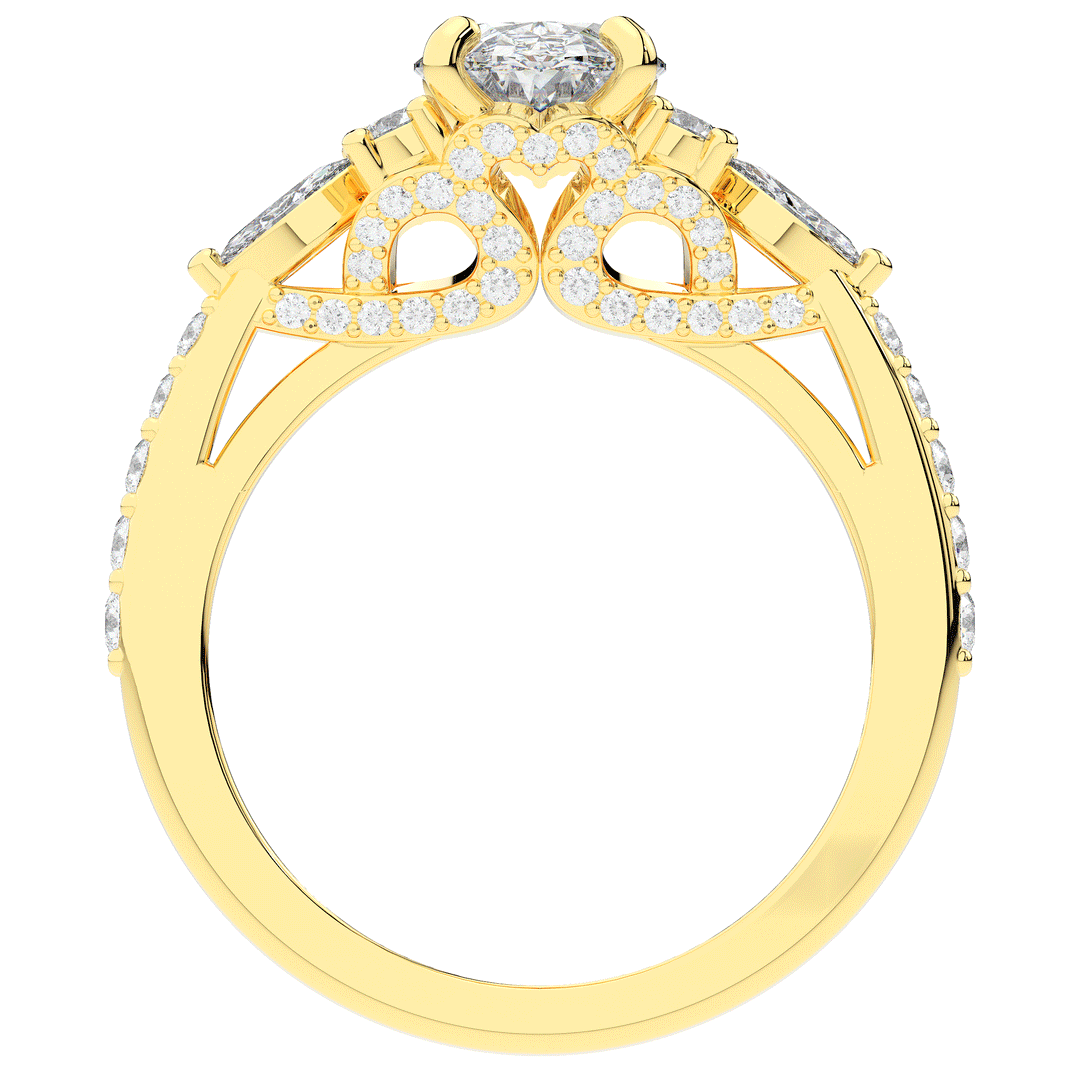 1.35CT.TW OVAL LAB DIAMOND ENGAGEMENT RING - Nazarelle