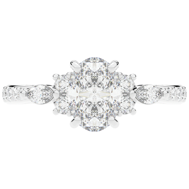 1.35CT.TW OVAL LAB DIAMOND ENGAGEMENT RING - Nazarelle