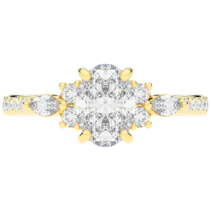 1.35CT.TW OVAL LAB DIAMOND ENGAGEMENT RING - Nazarelle