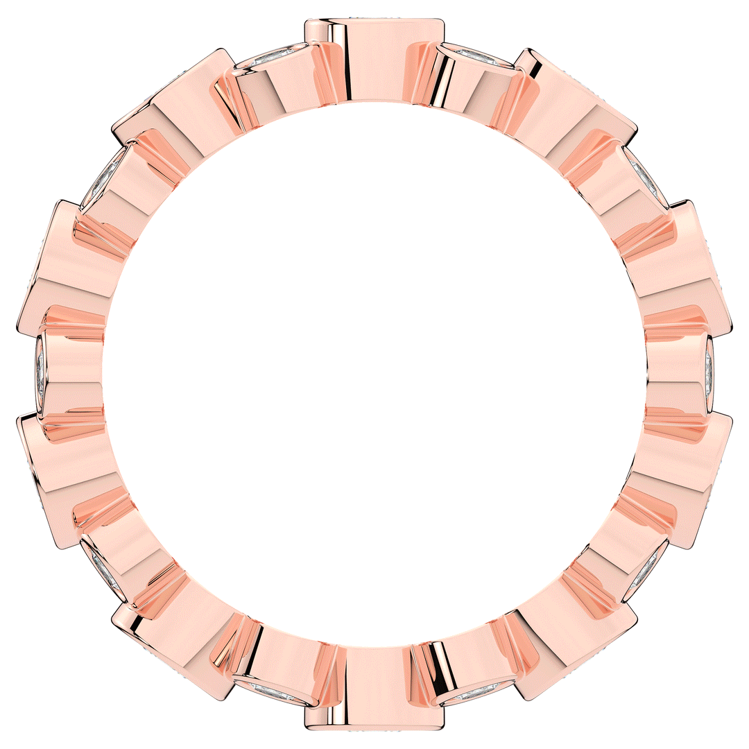 1.80CT.TW ROUND LAB DIAMOND BEZEL SET ETERNITY WEDDING BAND - Nazarelle