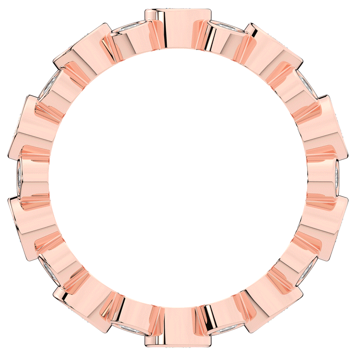 1.80CT.TW ROUND LAB DIAMOND BEZEL SET ETERNITY WEDDING BAND - Nazarelle