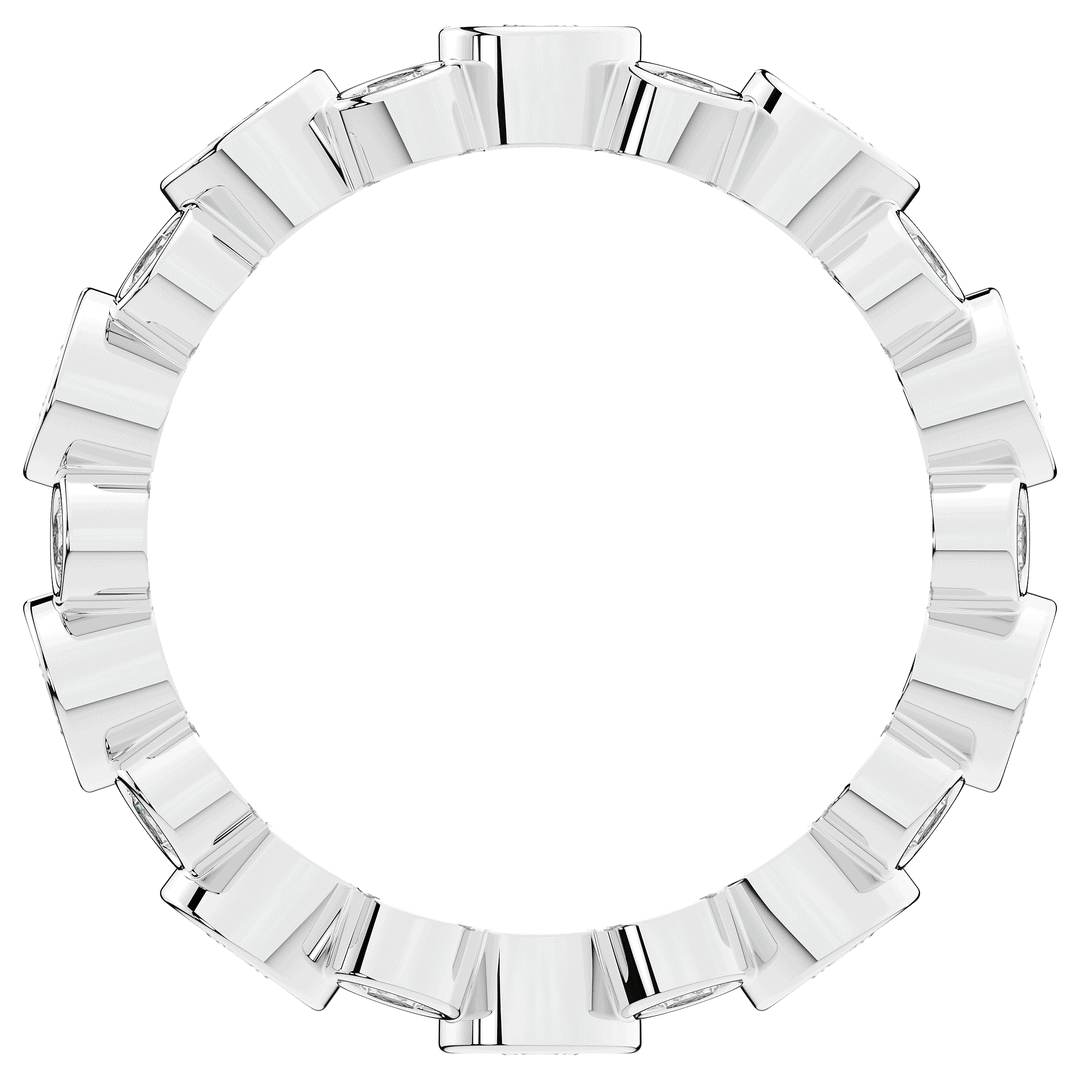 1.80CT.TW ROUND LAB DIAMOND BEZEL SET ETERNITY WEDDING BAND - Nazarelle