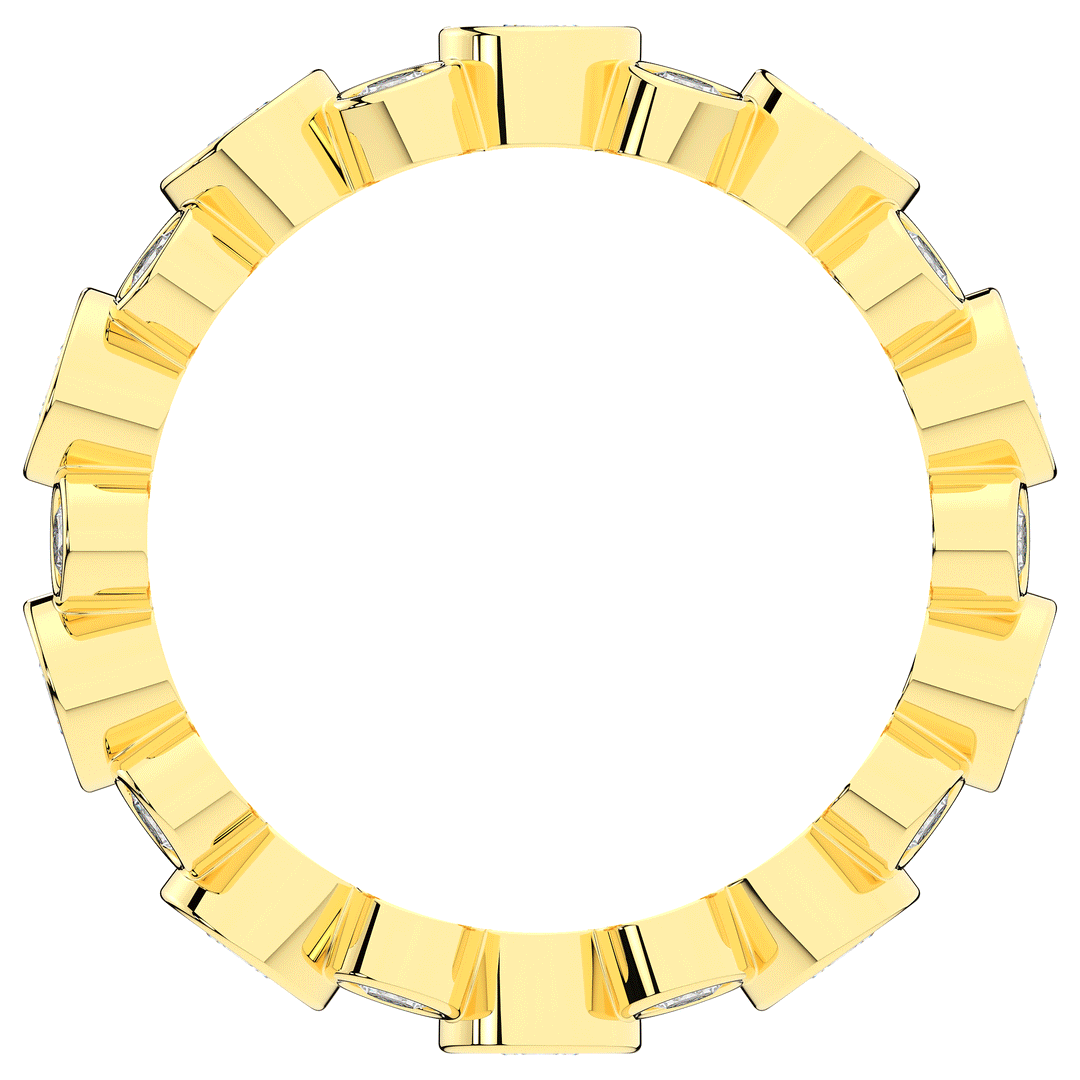 1.80CT.TW ROUND LAB DIAMOND BEZEL SET ETERNITY WEDDING BAND - Nazarelle