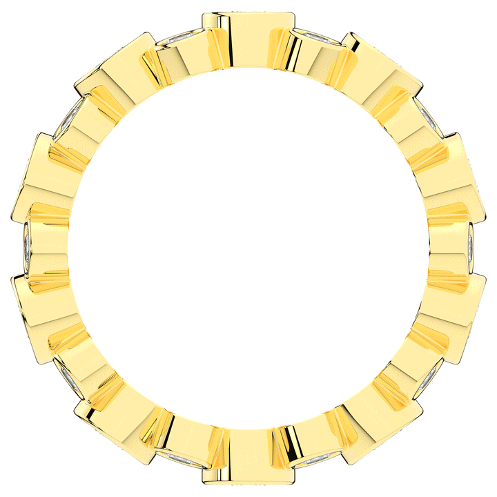 1.80CT.TW ROUND LAB DIAMOND BEZEL SET ETERNITY WEDDING BAND - Nazarelle