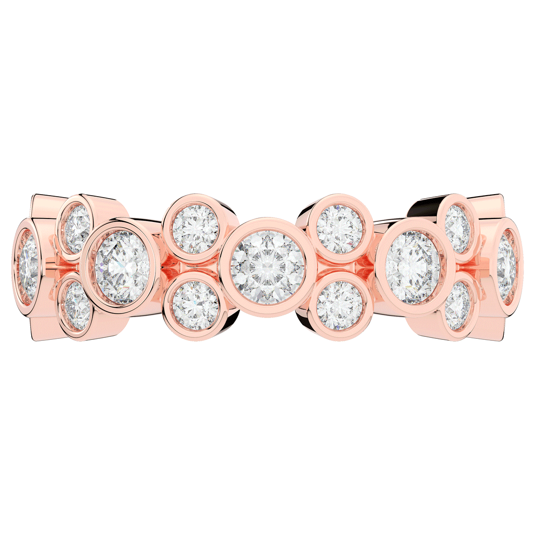 1.80CT.TW ROUND LAB DIAMOND BEZEL SET ETERNITY WEDDING BAND - Nazarelle