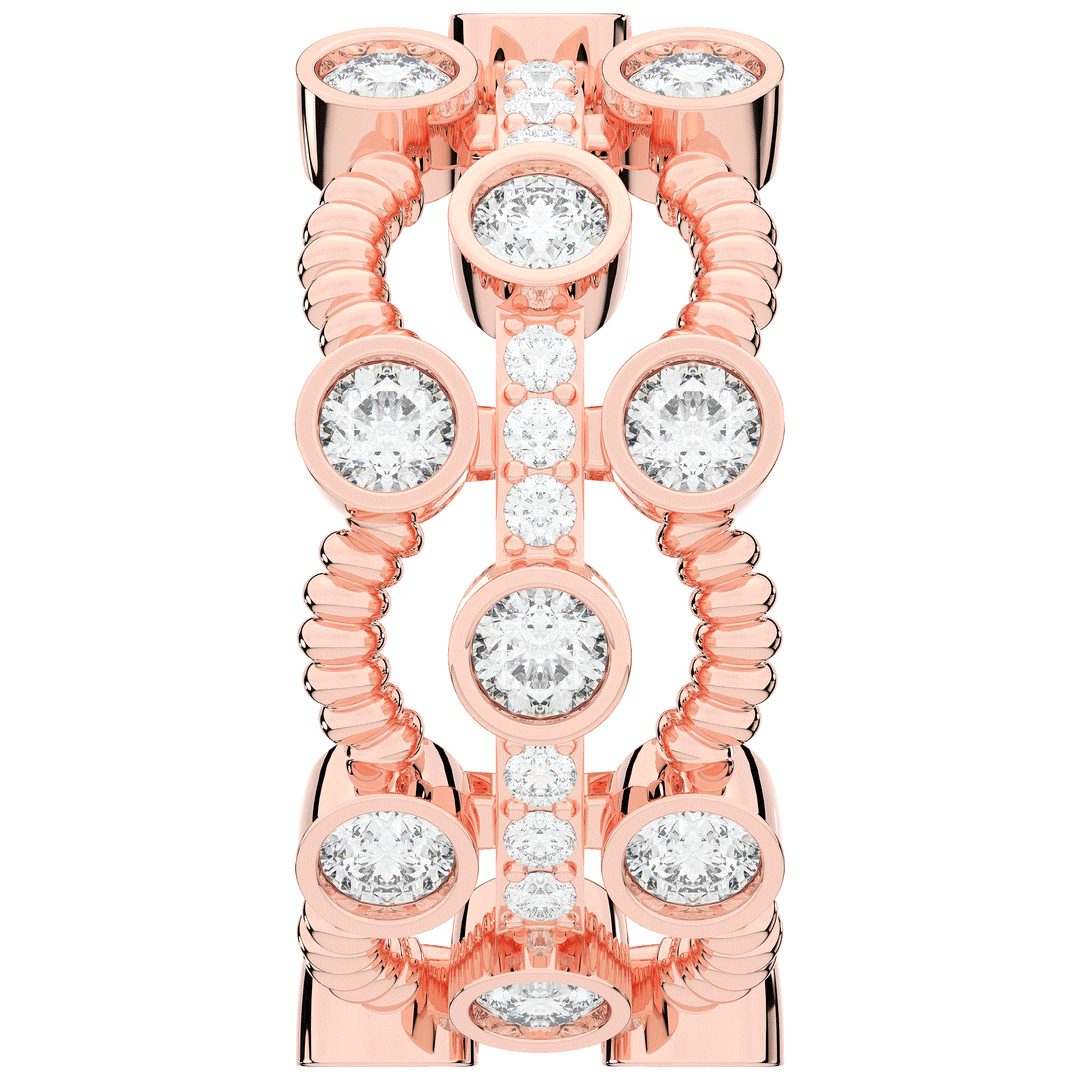 1.90CT.TW ROUND LAB DIAMOND BEZEL SET ETERNITY WEDDING BAND - Nazarelle