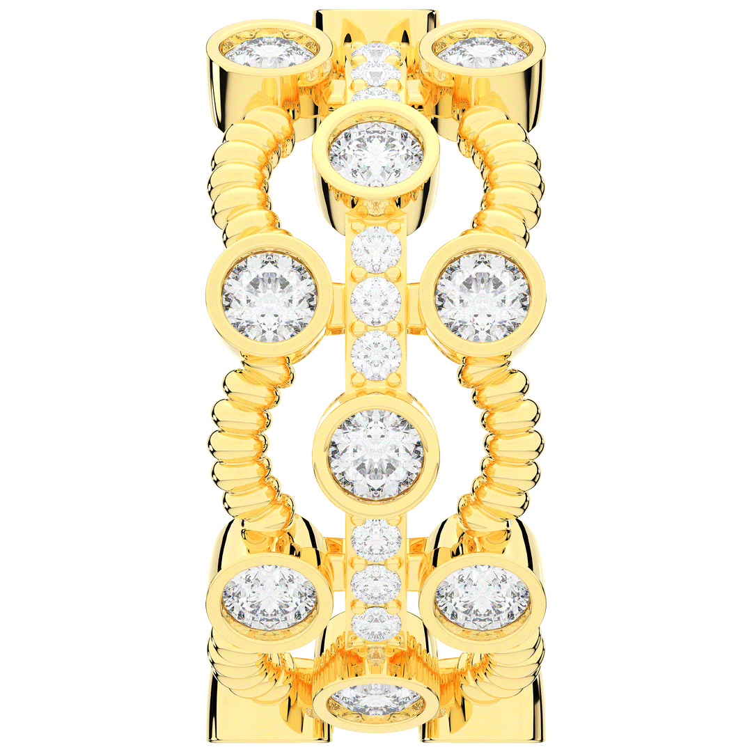 1.90CT.TW ROUND LAB DIAMOND BEZEL SET ETERNITY WEDDING BAND - Nazarelle