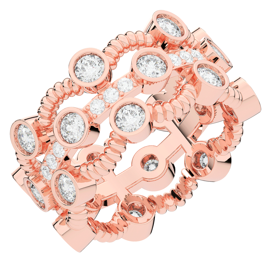 1.90CT.TW ROUND LAB DIAMOND BEZEL SET ETERNITY WEDDING BAND - Nazarelle