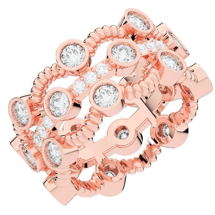 1.90CT.TW ROUND LAB DIAMOND BEZEL SET ETERNITY WEDDING BAND - Nazarelle