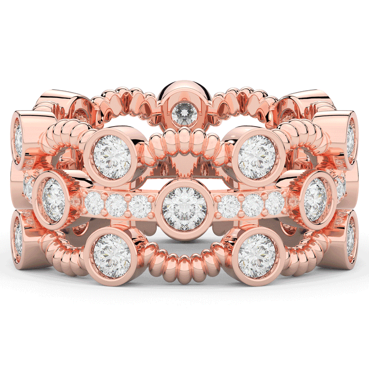 1.90CT.TW ROUND LAB DIAMOND BEZEL SET ETERNITY WEDDING BAND - Nazarelle