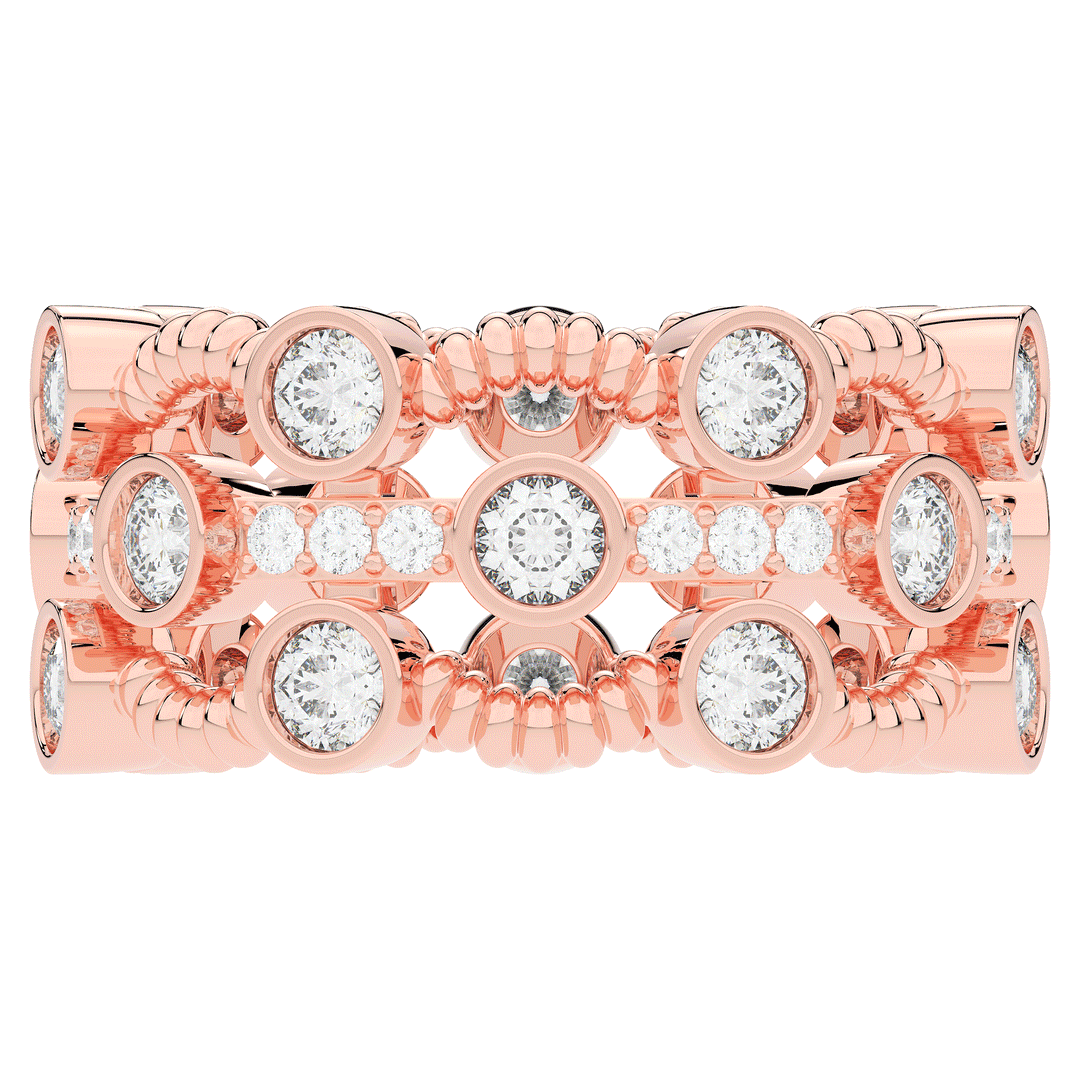 1.90CT.TW ROUND LAB DIAMOND BEZEL SET ETERNITY WEDDING BAND - Nazarelle