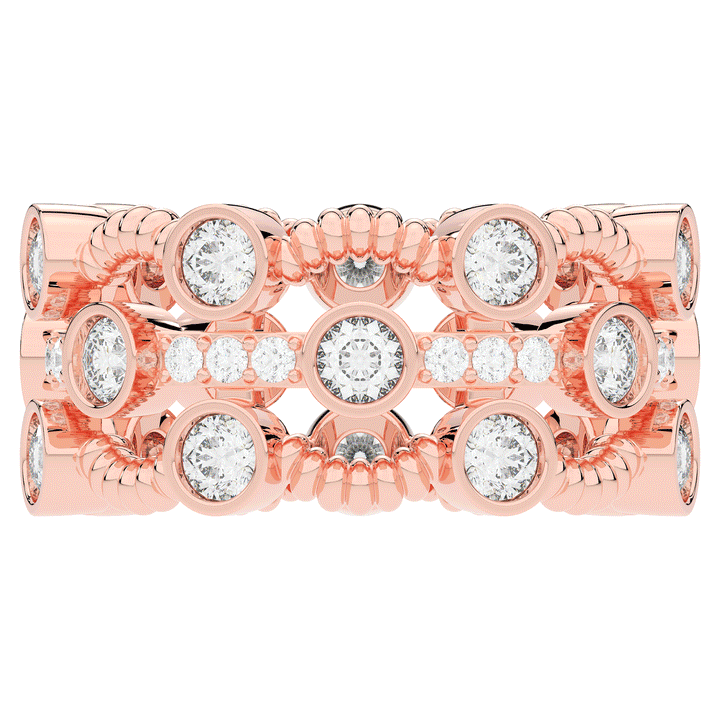 1.90CT.TW ROUND LAB DIAMOND BEZEL SET ETERNITY WEDDING BAND - Nazarelle