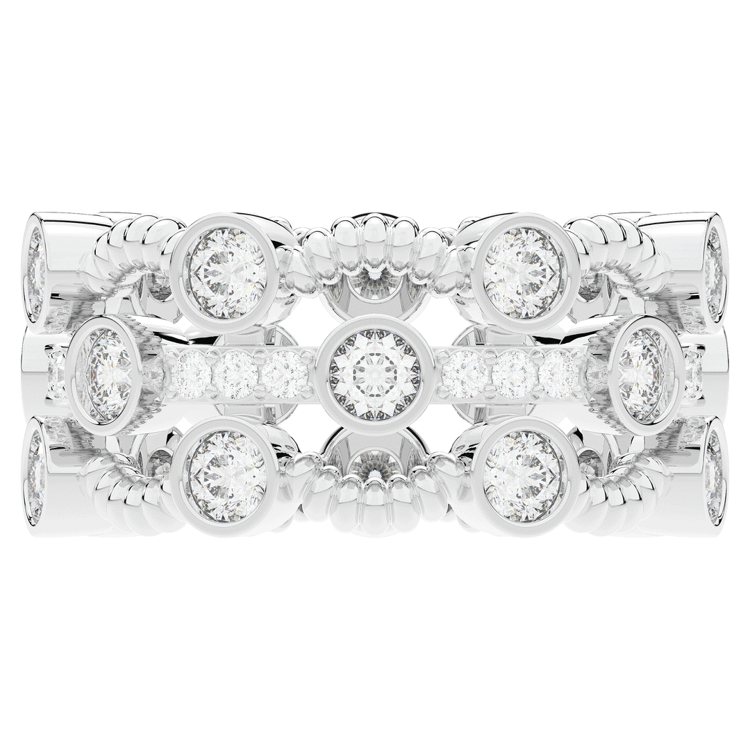 1.90CT.TW ROUND LAB DIAMOND BEZEL SET ETERNITY WEDDING BAND - Nazarelle