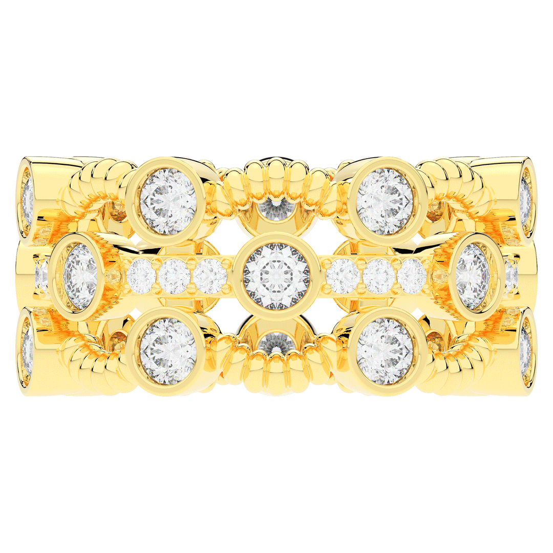 1.90CT.TW ROUND LAB DIAMOND BEZEL SET ETERNITY WEDDING BAND - Nazarelle