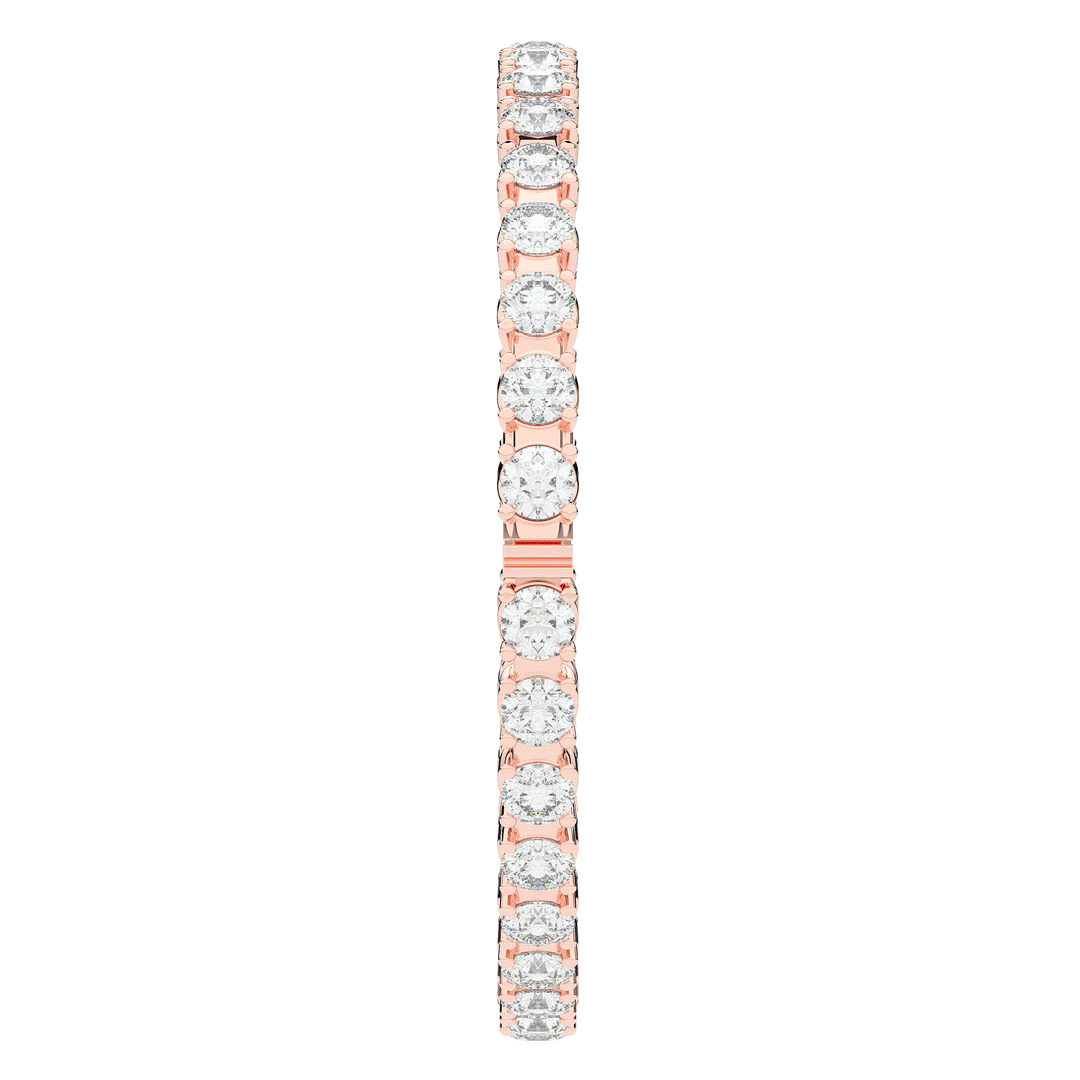 9.00CT.TW ROUND LAB DIAMOND ETERNITY BANGLE - Nazarelle