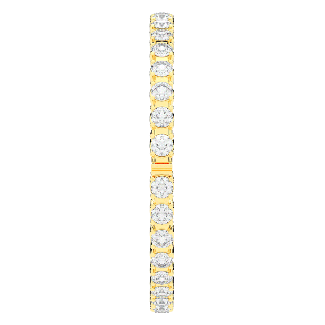 9.00CT.TW ROUND LAB DIAMOND ETERNITY BANGLE - Nazarelle