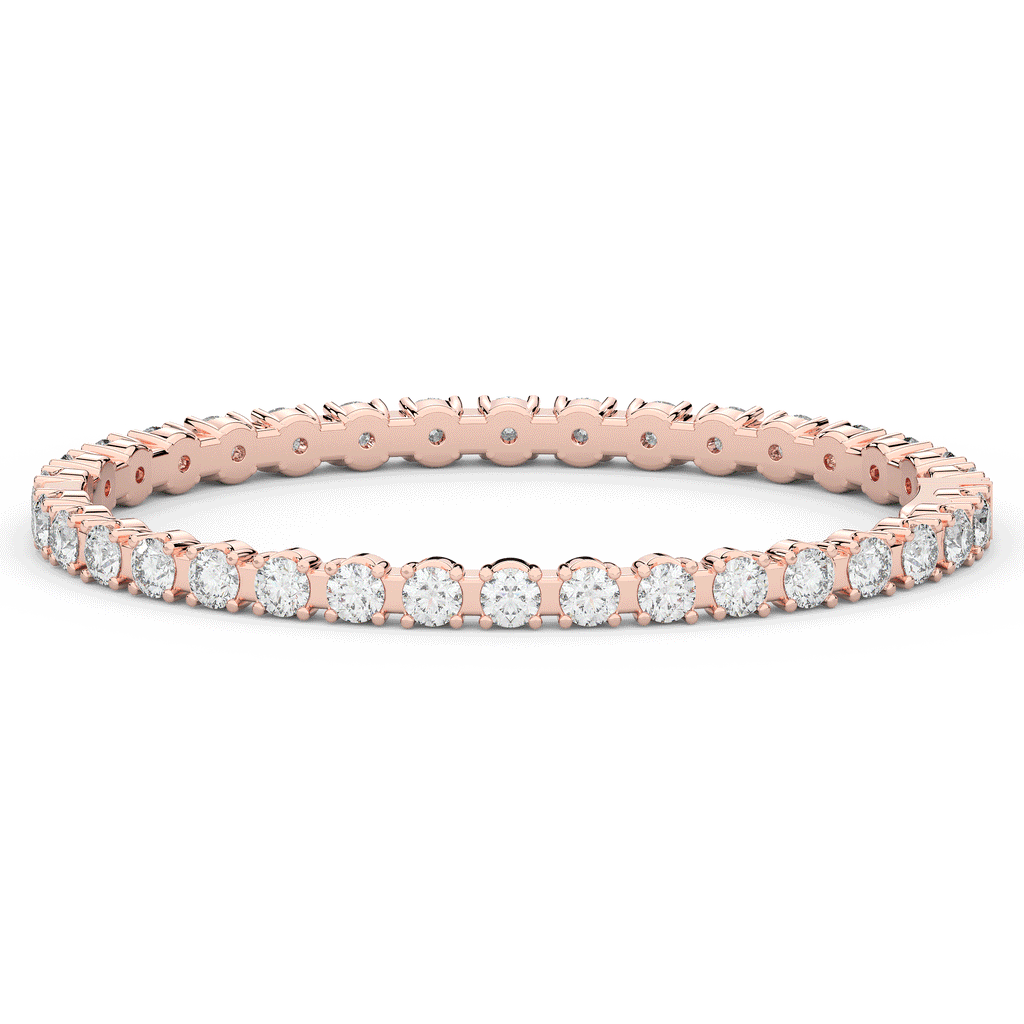 9.00CT.TW ROUND LAB DIAMOND ETERNITY BANGLE - Nazarelle