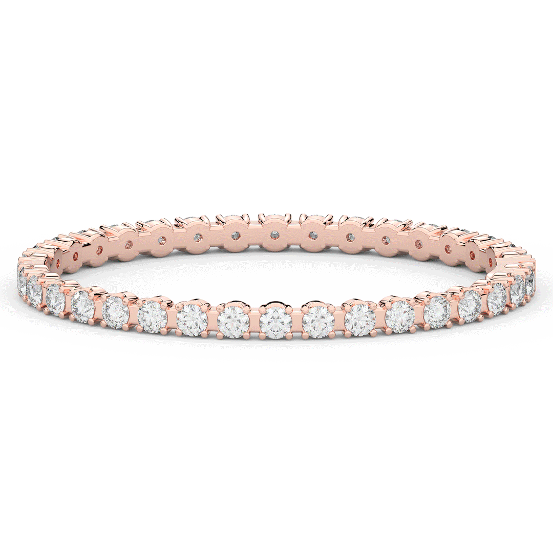 9.00CT.TW ROUND LAB DIAMOND ETERNITY BANGLE - Nazarelle
