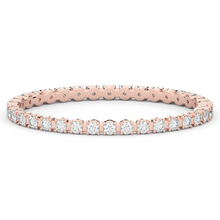 9.00CT.TW ROUND LAB DIAMOND ETERNITY BANGLE - Nazarelle