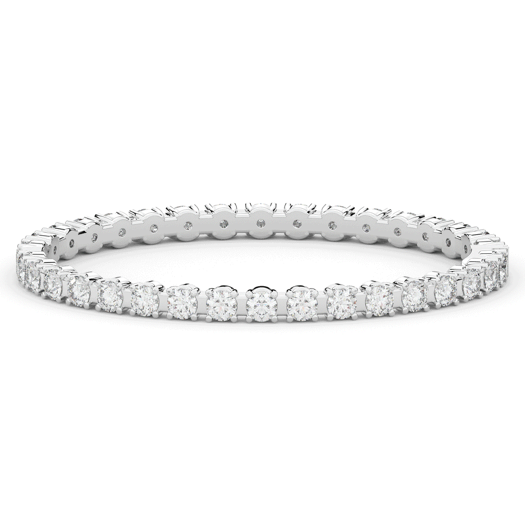 9.00CT.TW ROUND LAB DIAMOND ETERNITY BANGLE - Nazarelle