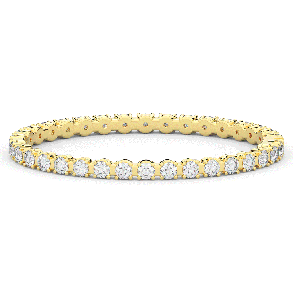 9.00CT.TW ROUND LAB DIAMOND ETERNITY BANGLE - Nazarelle