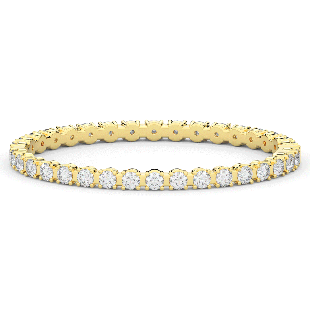 9.00CT.TW ROUND LAB DIAMOND ETERNITY BANGLE - Nazarelle