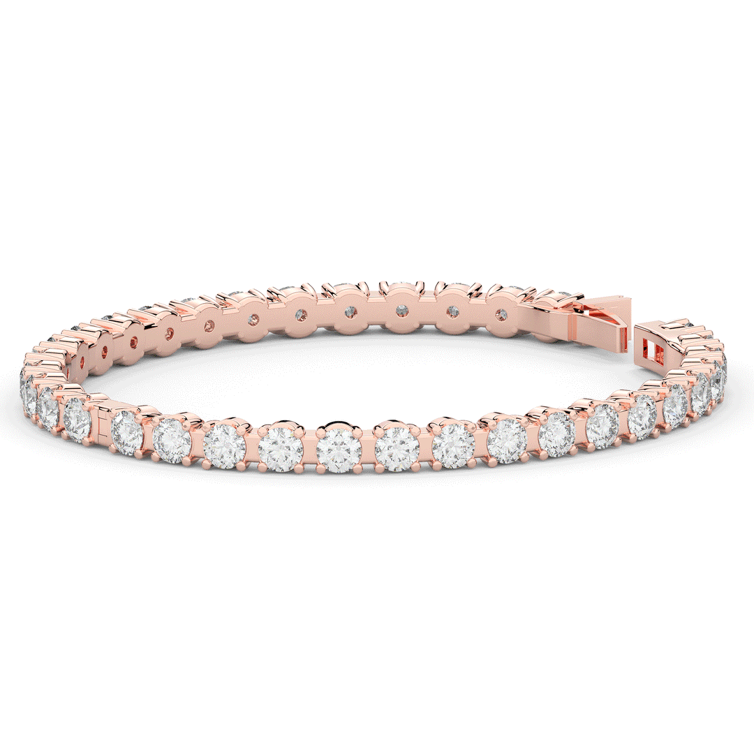 9.00CT.TW ROUND LAB DIAMOND ETERNITY BANGLE - Nazarelle