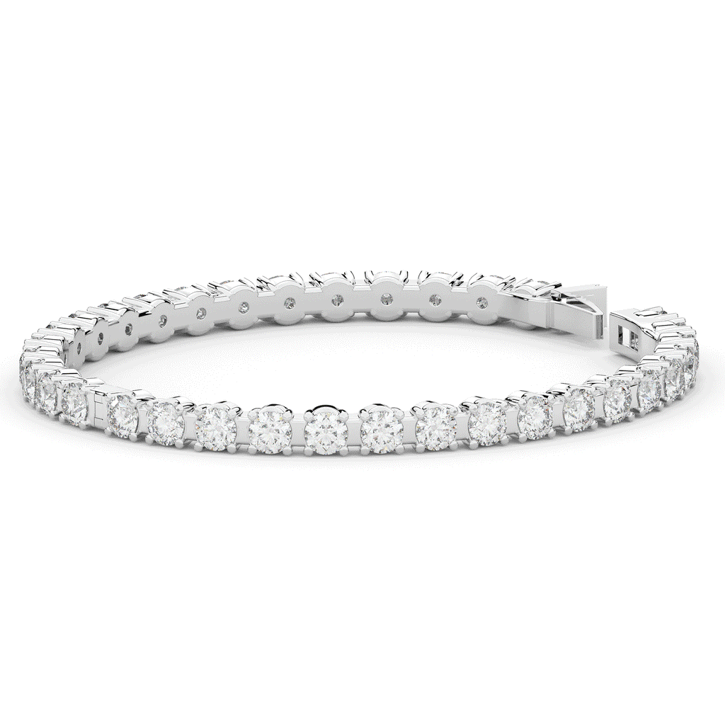 9.00CT.TW ROUND LAB DIAMOND ETERNITY BANGLE - Nazarelle