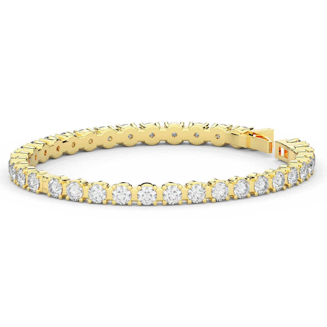 9.00CT.TW ROUND LAB DIAMOND ETERNITY BANGLE - Nazarelle