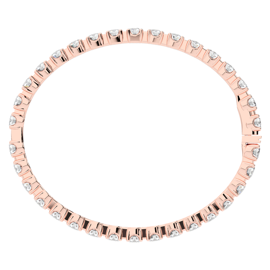 9.00CT.TW ROUND LAB DIAMOND ETERNITY BANGLE - Nazarelle