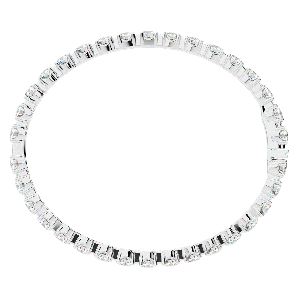 9.00CT.TW ROUND LAB DIAMOND ETERNITY BANGLE - Nazarelle