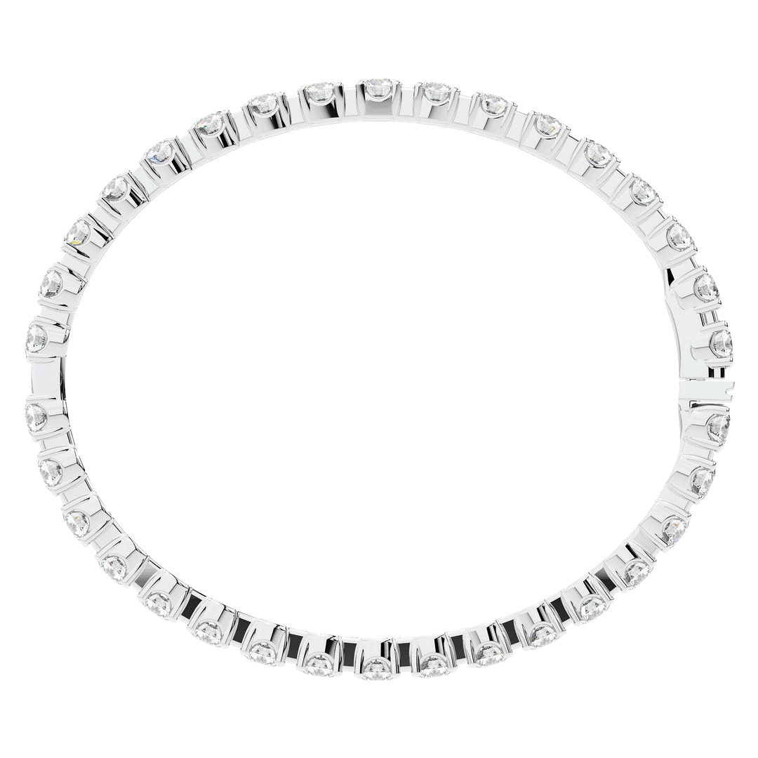 9.00CT.TW ROUND LAB DIAMOND ETERNITY BANGLE - Nazarelle