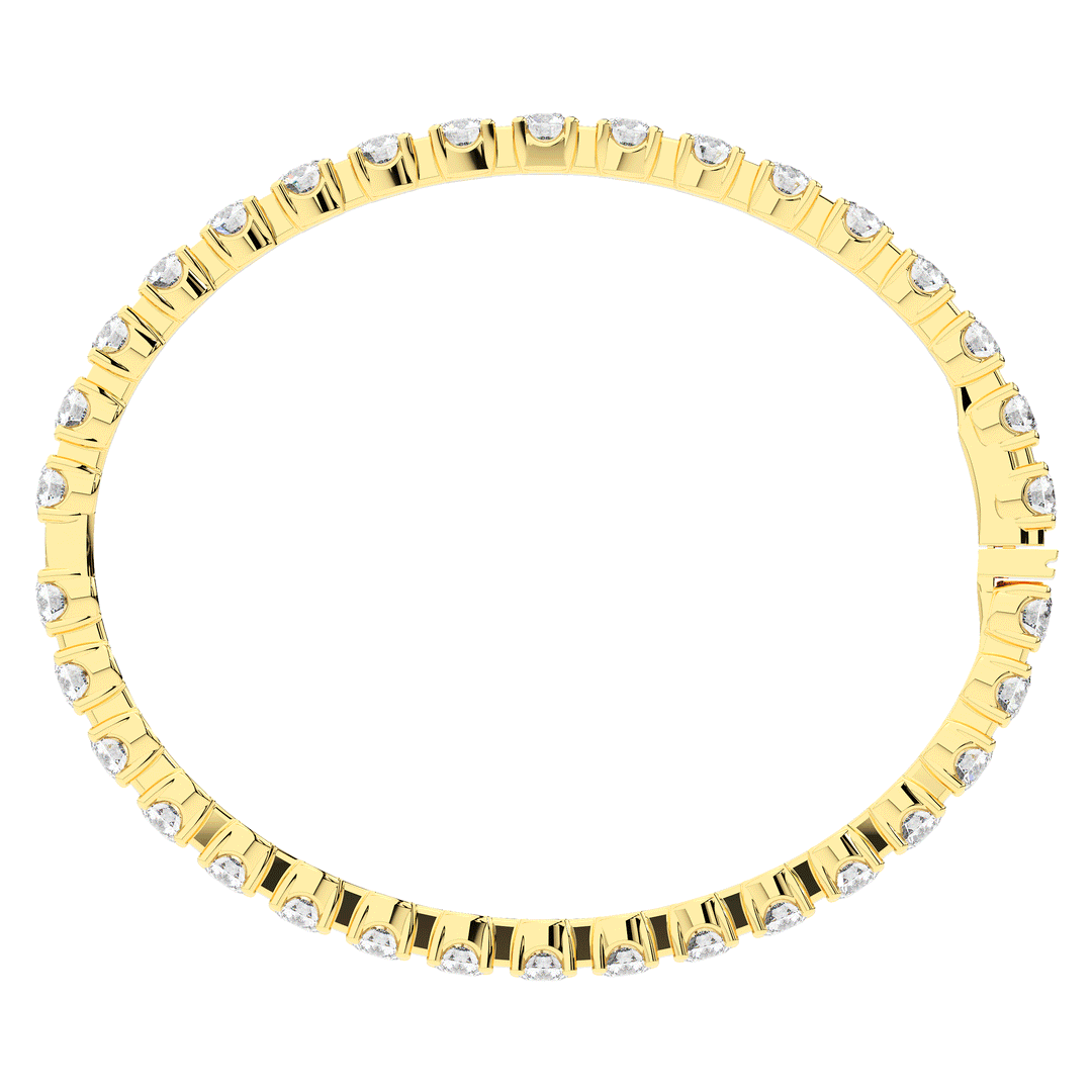 9.00CT.TW ROUND LAB DIAMOND ETERNITY BANGLE - Nazarelle