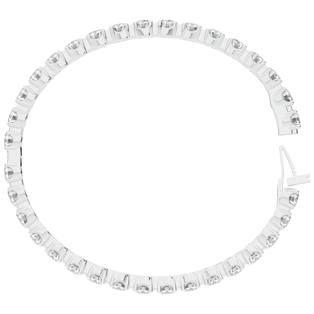 9.00CT.TW ROUND LAB DIAMOND ETERNITY BANGLE - Nazarelle