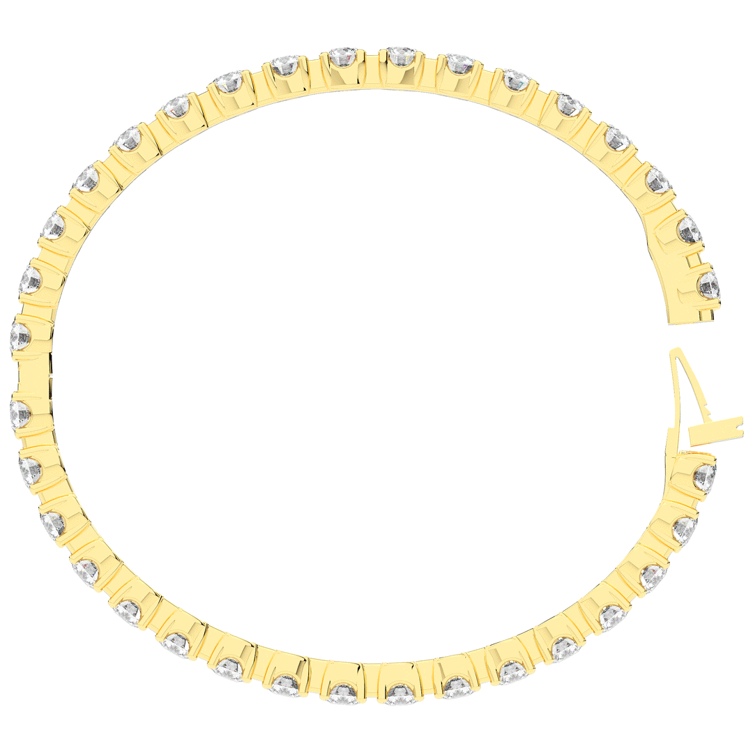 9.00CT.TW ROUND LAB DIAMOND ETERNITY BANGLE - Nazarelle